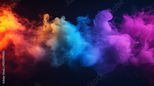 Vibrant Multicolor Smoke Art. Creative abstract concept