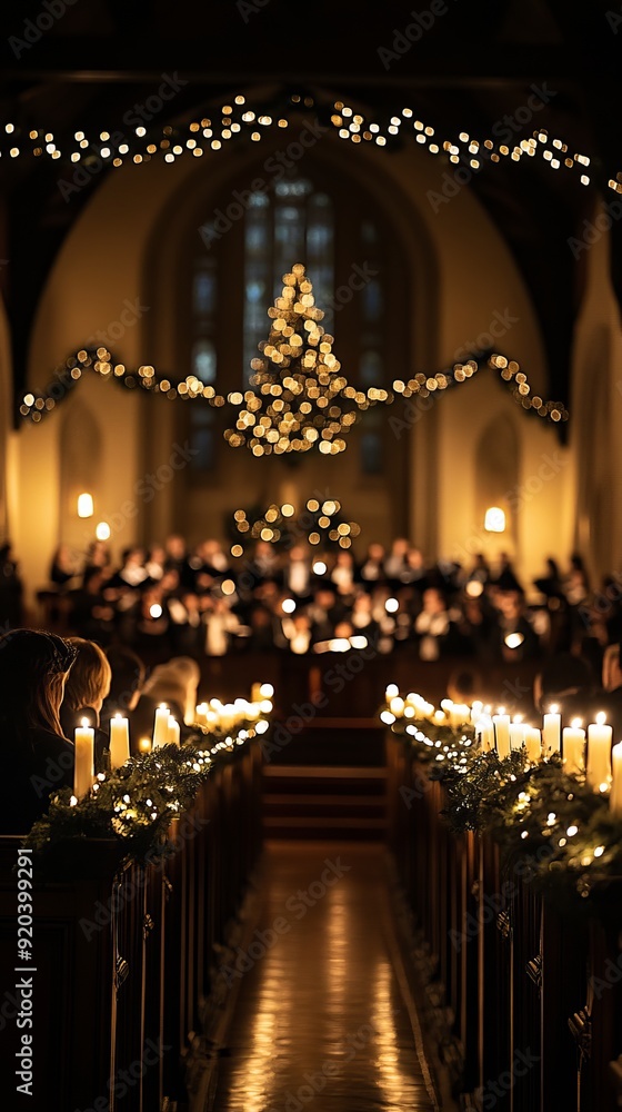 Christmas Choir Performance in a Church