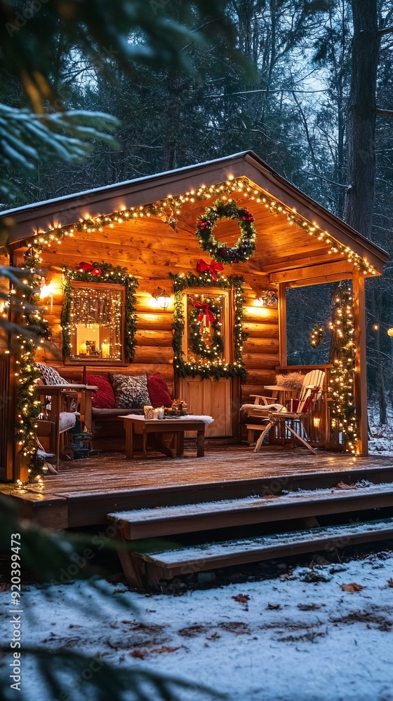 Cozy Christmas Cabin in the Snow Cozy Christmas Cabin in the Snow