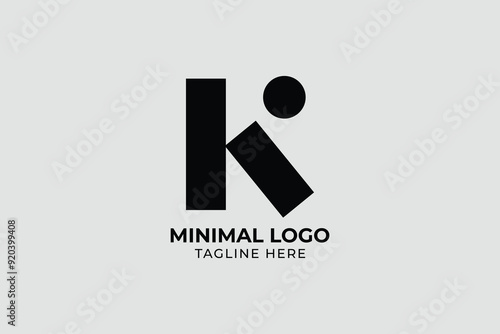Abstract Letter K Logo Design. Flat Vector Logo Design Template Element