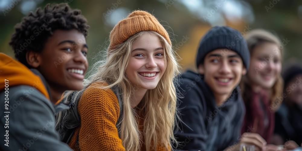 Vibrant Picnic Scene with Multicultural Friends in a Serene Park Setting, generative ai Vibrant Picnic Scene with Multicultural Friends in a Serene Park Setting, generative ai