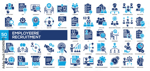Employee Recruitment Icon Collection