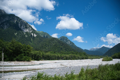 北アルプス横尾からみた山々の風景
