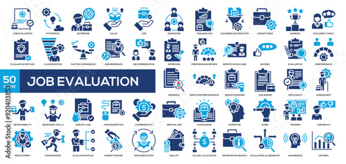 Job evaluation Icon Collection