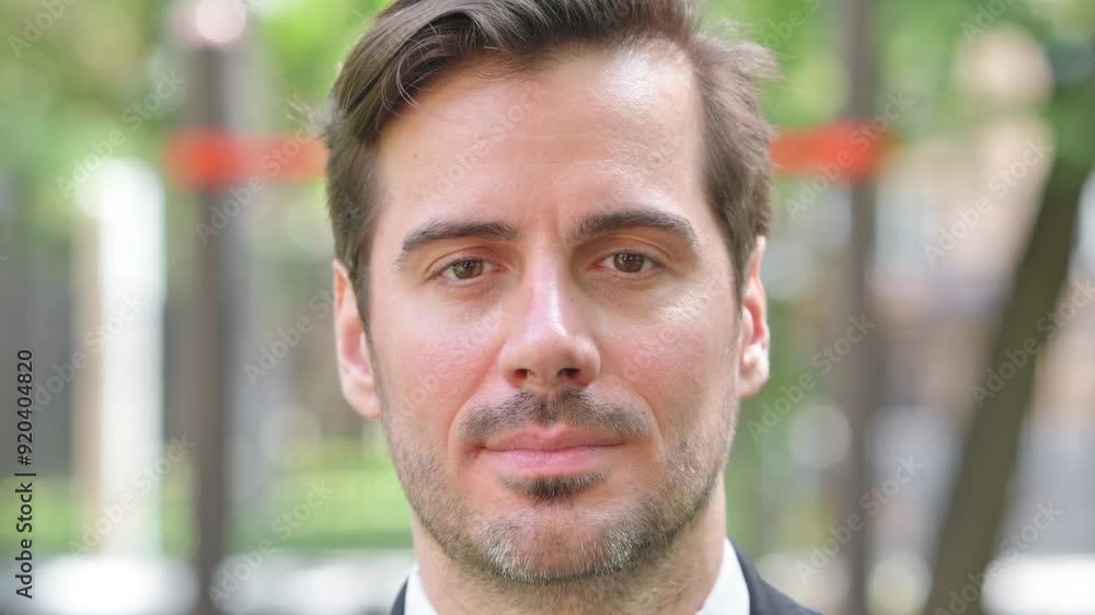 Close up of Serious Face of Young Businessman Close up of Serious Face of Young Businessman
