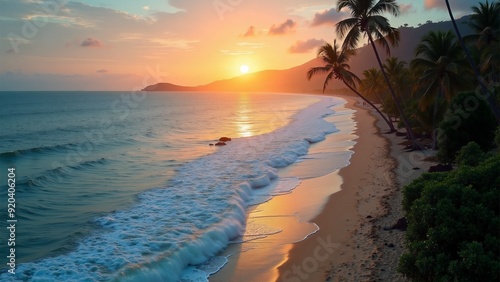 sunset on the beach