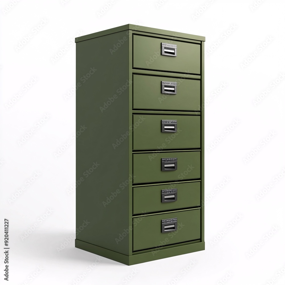 240805 129. Olive green colored file cabinet, white background, 3D Rendering, isometric, fireproof construction, digital keypad lock, reinforced steel body 240805 129. Olive green colored file cabinet, white background, 3D Rendering, isometric, fireproof construction, digital keypad lock, reinforced steel body