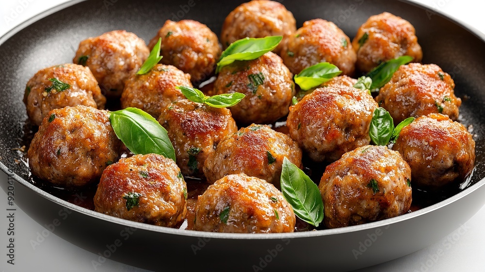 A plate of savory meatballs, served with marinara sauce. A plate of savory meatballs, served with marinara sauce.