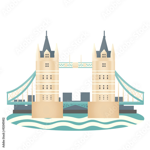 Tower Bridge. graphic. decoration. sticker