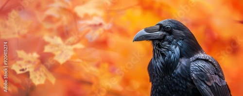 Witch's familiar like a raven or a toad, Halloween background photo