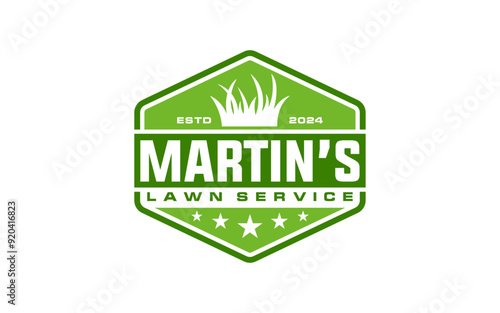 landscape logo for lawn or gardening business design template