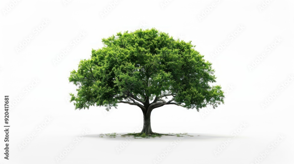Green Tree Isolated on White Background Green Tree Isolated on White Background