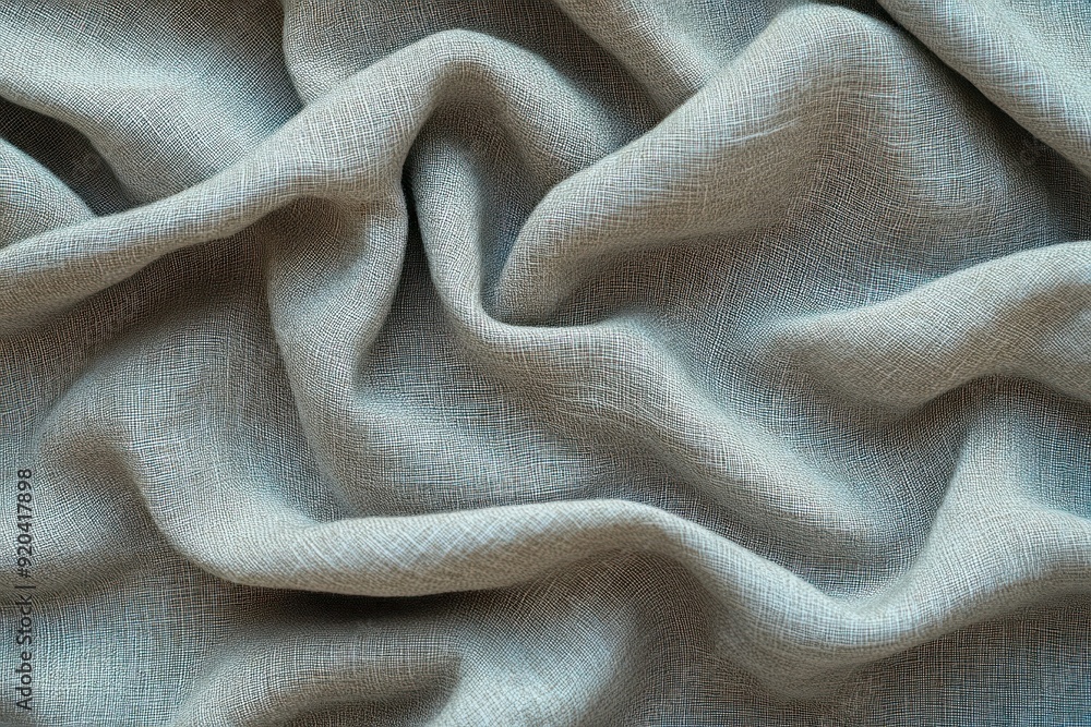 Closeup of Wrinkled Gray Fabric with Texture Closeup of Wrinkled Gray Fabric with Texture