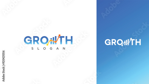 Free Download Growth Logo with the symbol representing the success and growth icon in vector art template  - GFXLoad