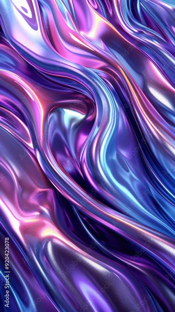 Obraz premium Purple and Blue Gradient Waves