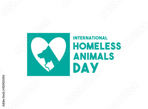 Vector Illustration of International Homeless Animals Day. Every third Saturday in August. Flat design vector.