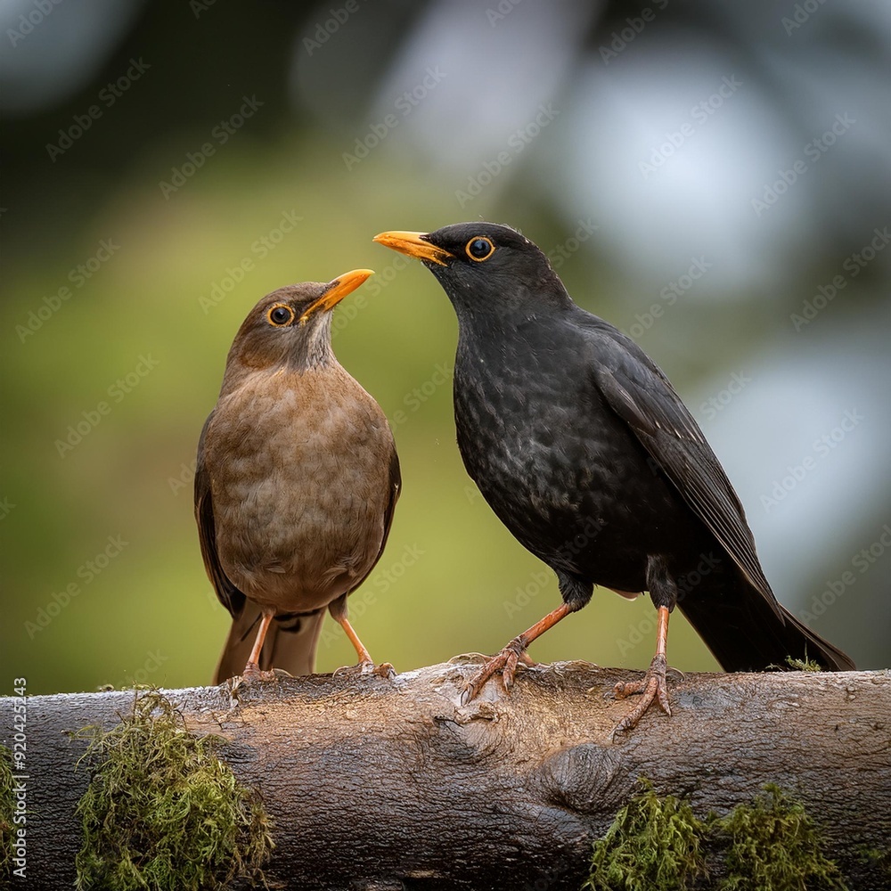 common blackbird scient. name Turdus merula bird animal, AI gene common blackbird scient. name Turdus merula bird animal, AI gene