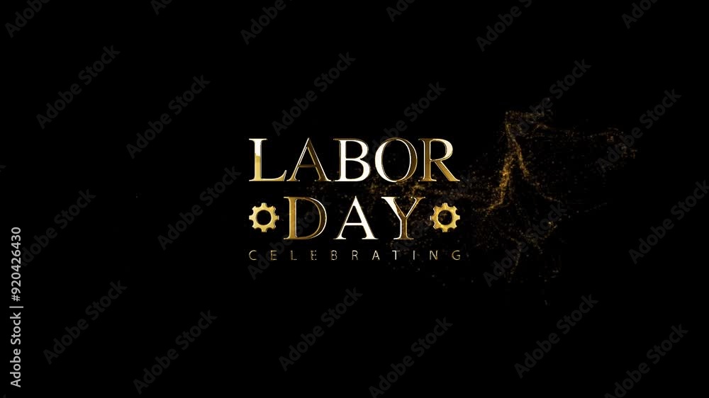 Happy Labor Day Concept Video, Happy Labor Day, Happy Labour Day Animation Video, Golden Happy Labor Day Text Animation Effects Happy Labor Day Concept Video, Happy Labor Day, Happy Labour Day Animation Video, Golden Happy Labor Day Text Animation Effects