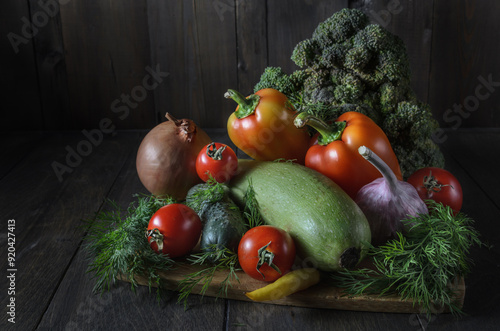 Vegetables in a group