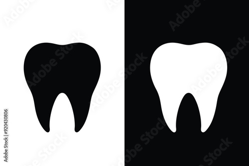 Teeth Silhouette Illustration Icon Abstract Background
