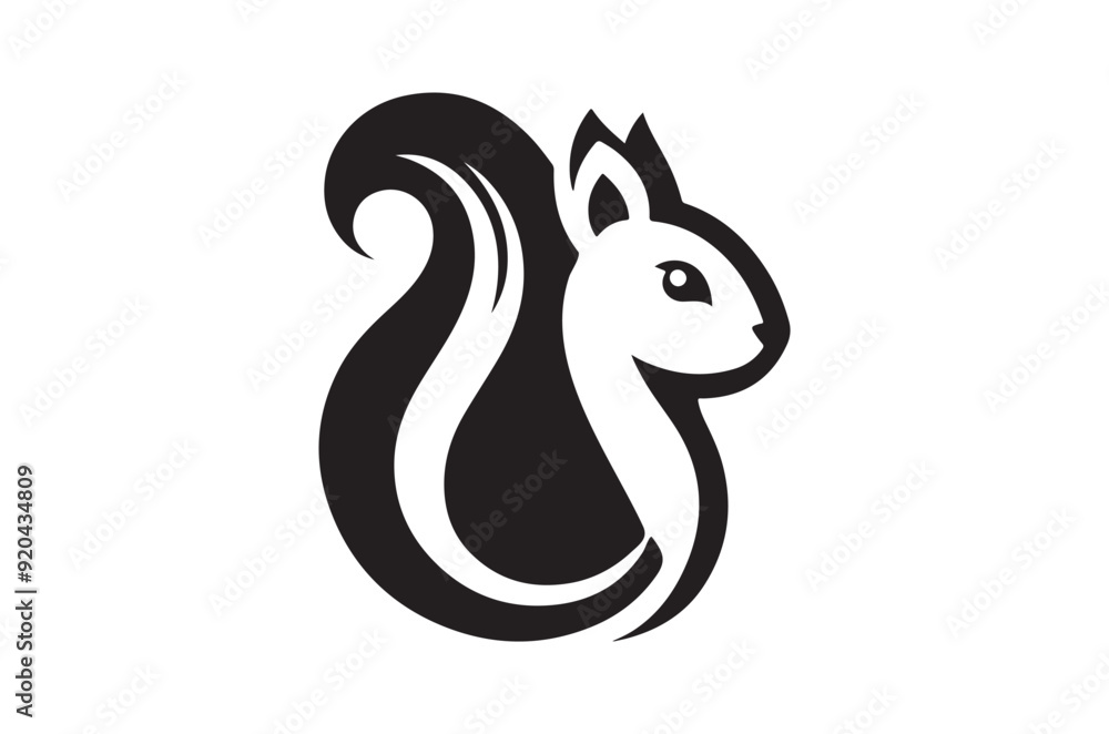 Squirrel Vector Stock Illustrations right side view Squirrel Vector Stock Illustrations right side view