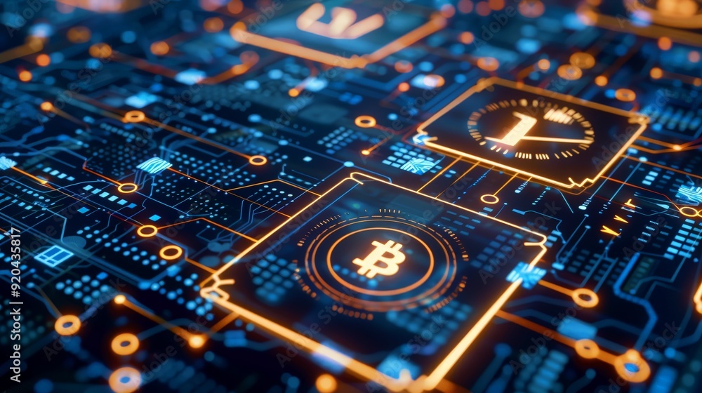 Fototapeta premium Envision a scenario where digital currencies replace traditional money, making financial transactions faster and more secure.