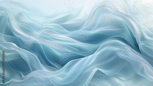 Wallpaper Mural abstract background with soft blue waves, light skyblue and cyan colors, minimalistic style, vector illustration Torontodigital.ca