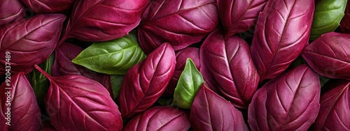 Wallpaper Mural Close-up of red basil growing in the garden. Torontodigital.ca