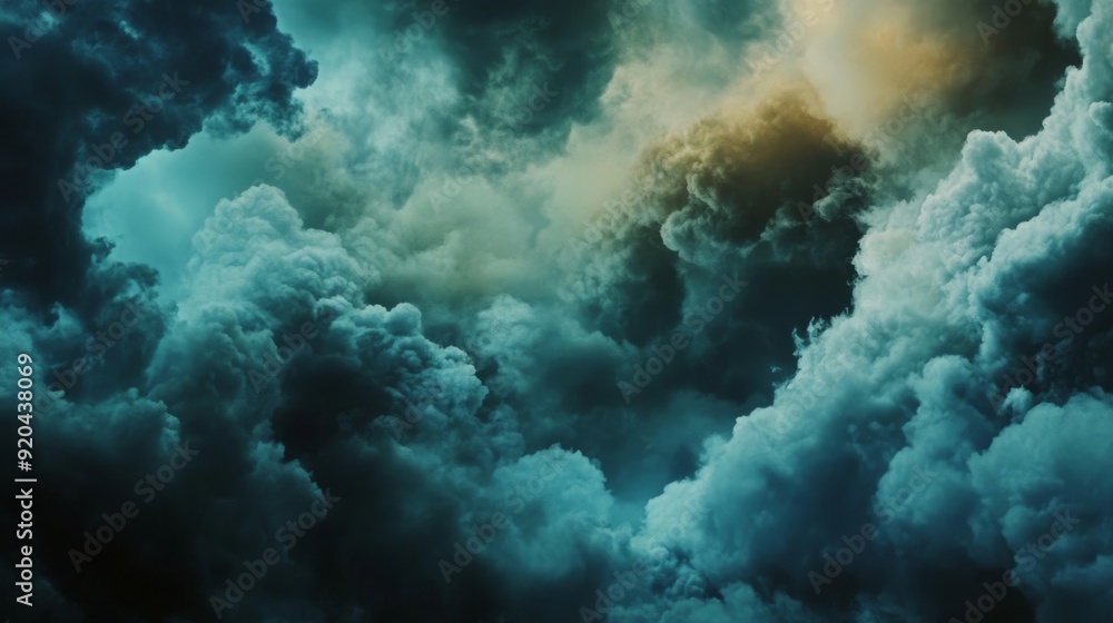 Fototapeta premium The sky with dark thunderclouds 