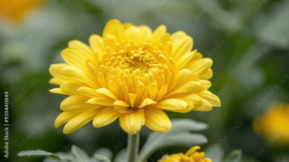 Close-up of a Yellow Chrysanthemum Flower Close-up of a Yellow Chrysanthemum Flower