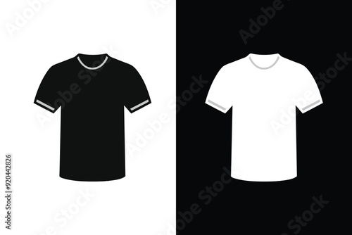 Black and white Color unisex T shirt Mock up