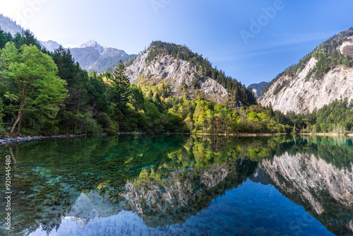 Five Flower Lake in Jiuzhai Valley National Park, Sichuan, China