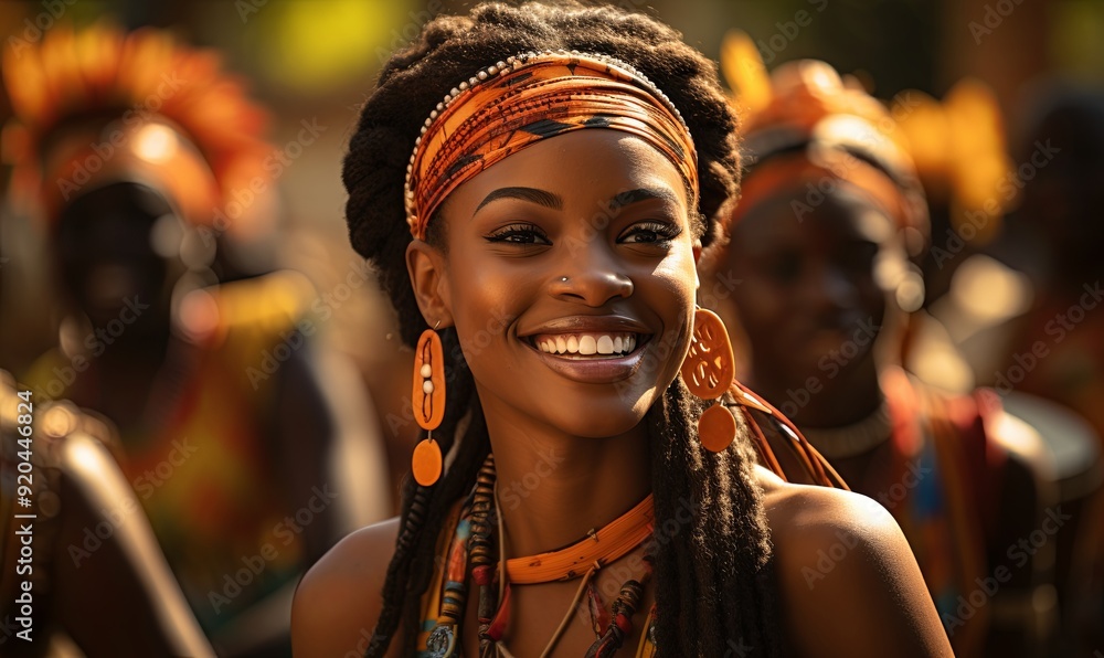 Woman Wearing Head Scarf and Earrings Woman Wearing Head Scarf and Earrings