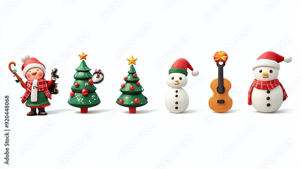 Christmas carols sticker pack, 3D realistic High quality image files, and festive design, perfect for holiday projects, Christmas carols sticker pack, 3D realistic High quality image files, and festive design, perfect for holiday projects,