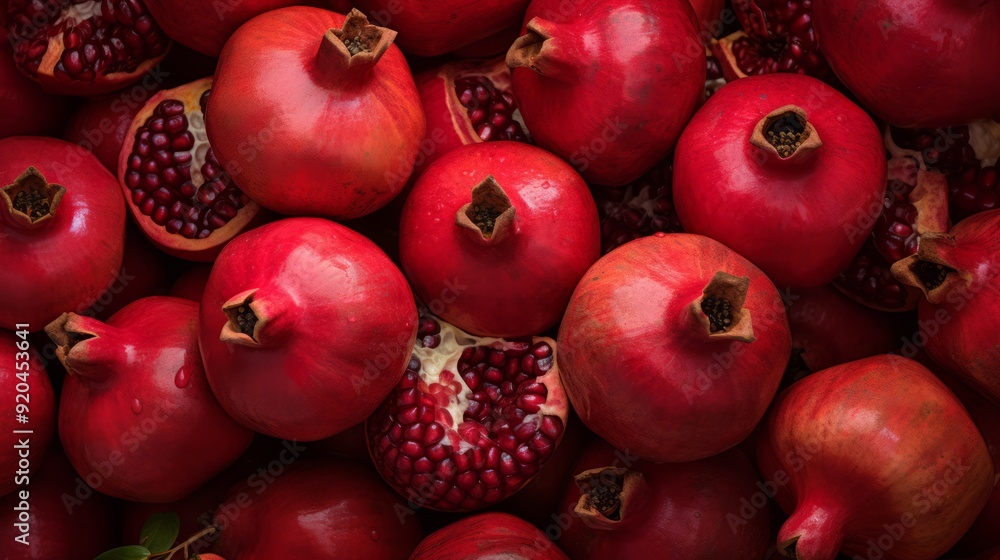 Pomegranate garnet fruit background. ai generated art image Pomegranate garnet fruit background. ai generated art image