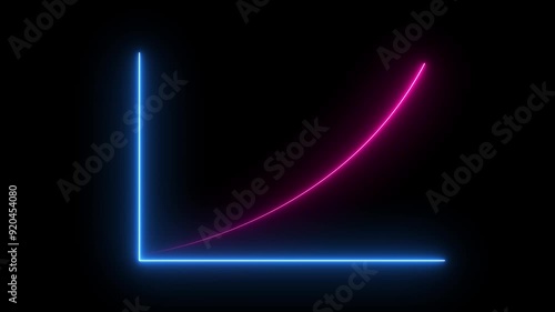 Wallpaper Mural Glowing neon Finance business graph chart. Financial and business concept. Torontodigital.ca