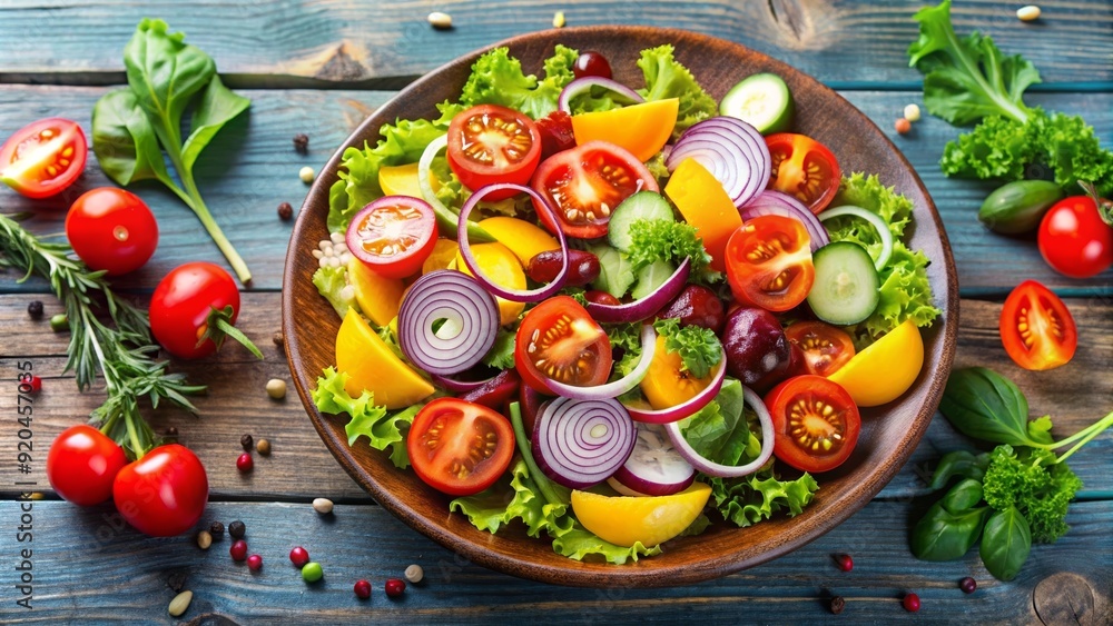 Healthy vegetable party with a colorful salad diet and vitamin-rich ingredients , vegetables, party, salad, healthy Healthy vegetable party with a colorful salad diet and vitamin-rich ingredients , vegetables, party, salad, healthy