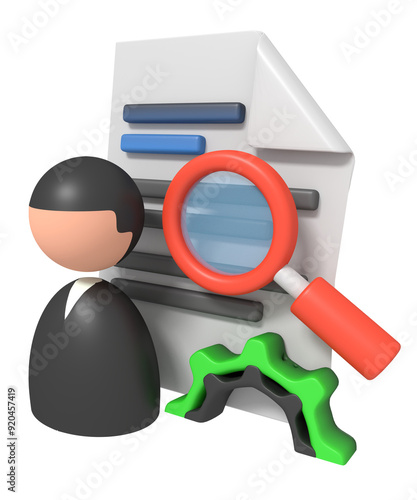 Asset management administration concept illustration