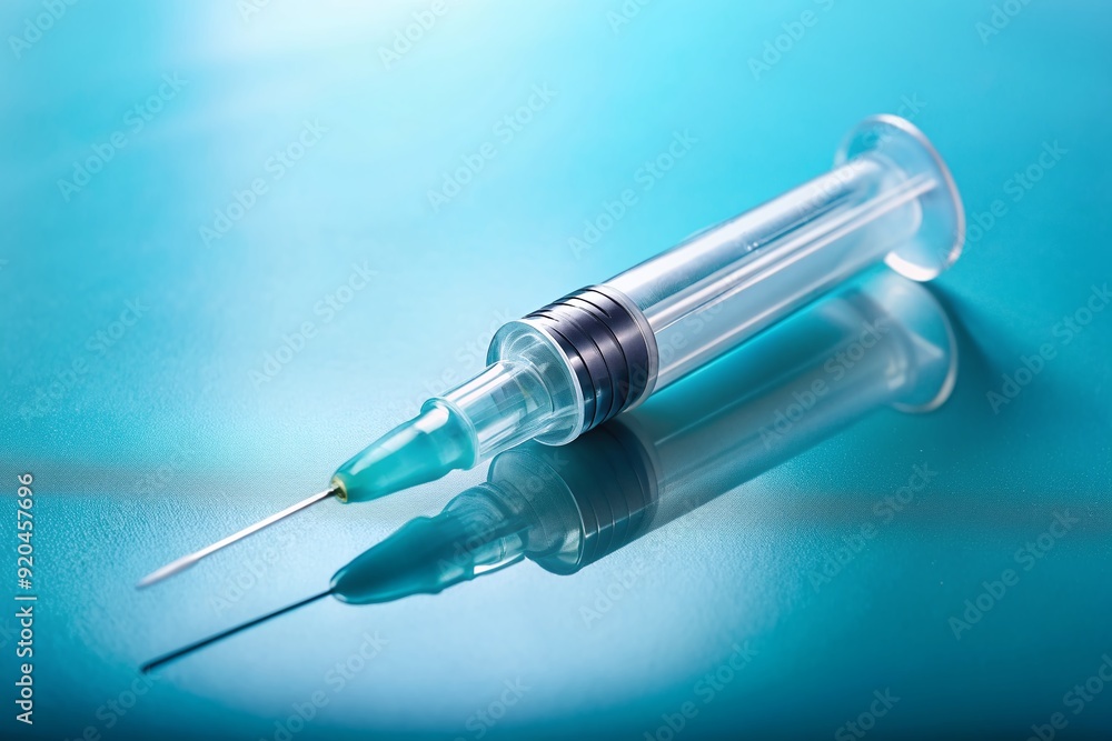A delicate syringe lies on a calming blue background, filled with a clear liquid, ready for a lip enhancement procedure, promoting beauty and self-care treatments. A delicate syringe lies on a calming blue background, filled with a clear liquid, ready for a lip enhancement procedure, promoting beauty and self-care treatments.