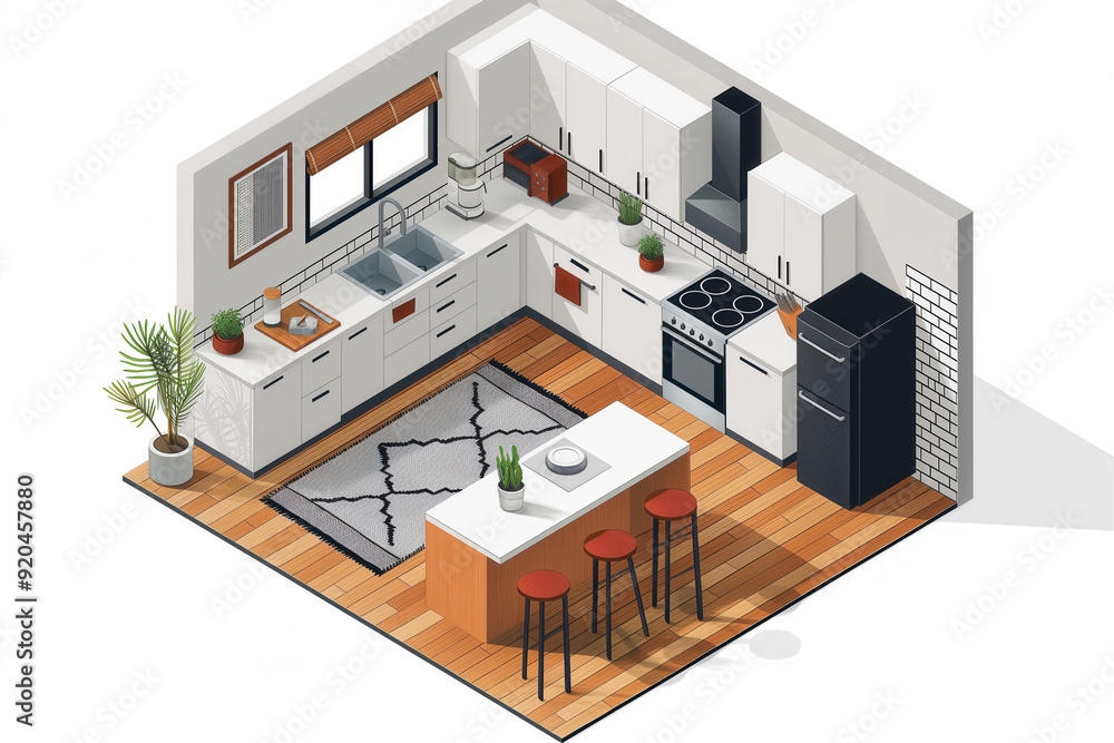 Isometric kitchen Isometric kitchen