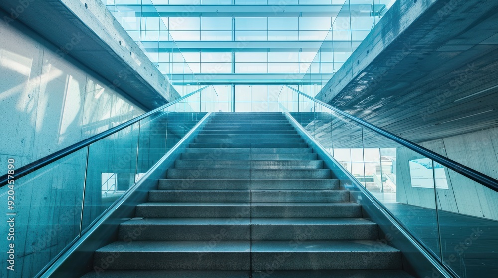 Modern Staircase in a Contemporary Building Modern Staircase in a Contemporary Building