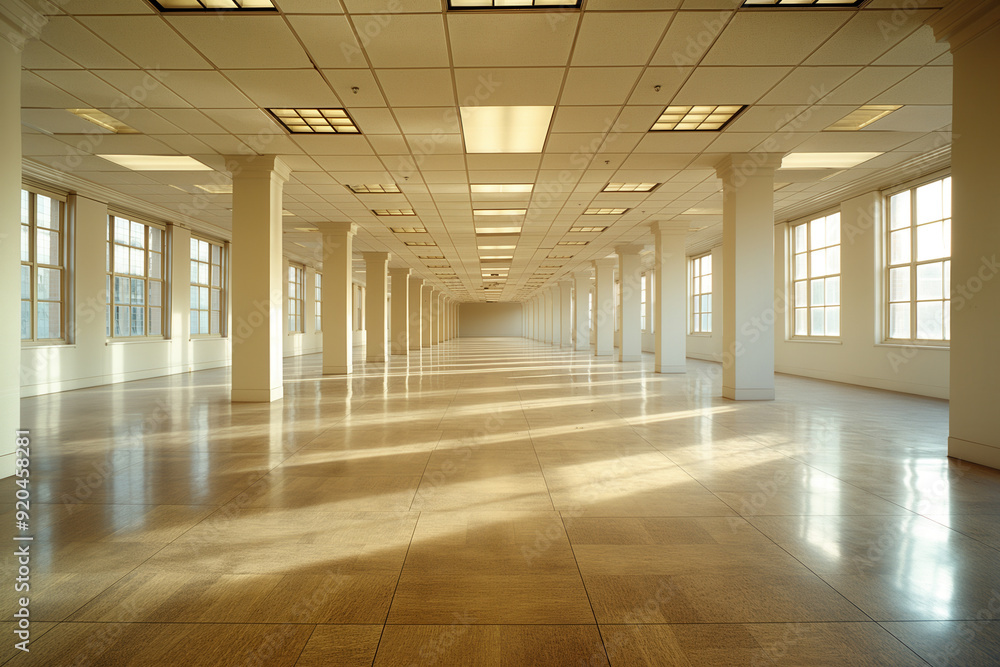 Large empty office interior Large empty office interior