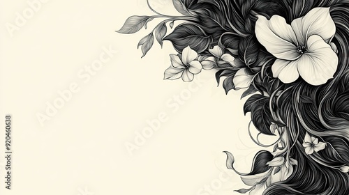 Vector based Art Nouveau border frame, ideal for modern and artistic designs 