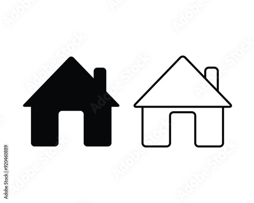 House icon. Home icon vector set. photo