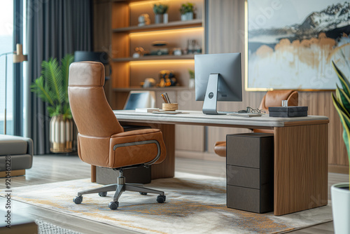 Office interior desk