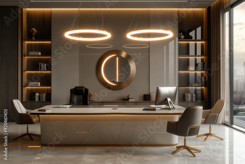 Office interior lighting