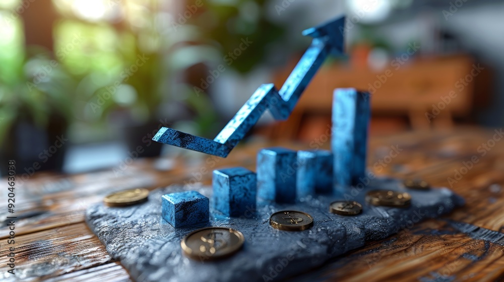 Economic Growth Chart: A clean, minimalist chart showing steady economic growth with a cyan upward trend line. Economic Growth Chart: A clean, minimalist chart showing steady economic growth with a cyan upward trend line.