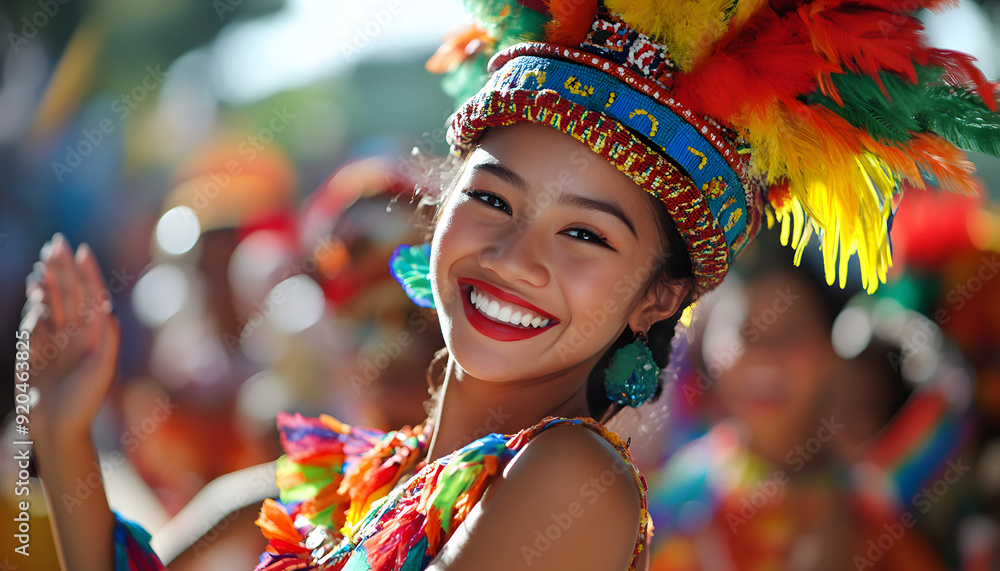 The beauty smiled and felt happy The beauty smiled and felt happy