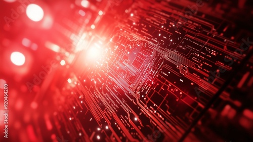 Red high-tech background	
