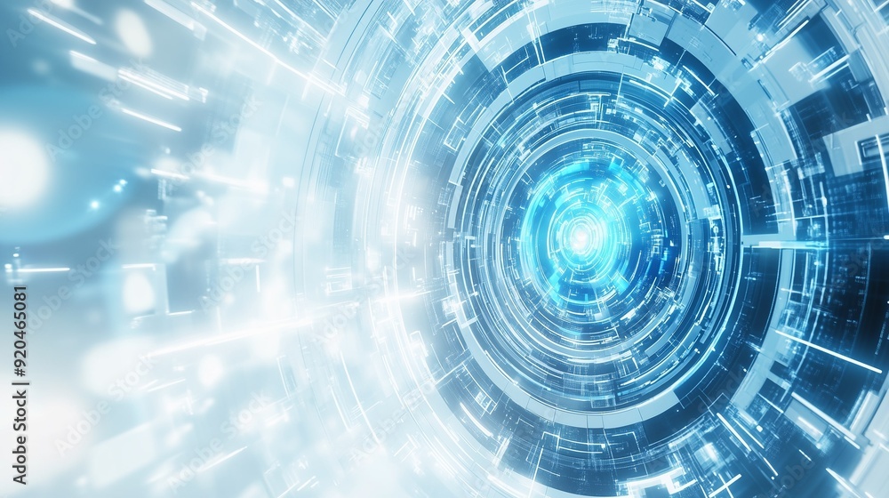 Fototapeta premium White and Blue high-tech background 